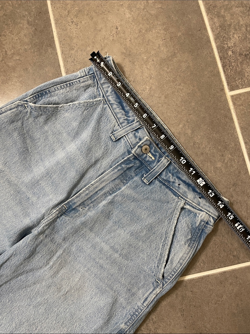 Abercrombie & Fitch 90s Relaxed High Rise Carpenter Curve Love Jean size 27X33 - Picture 4 of 8